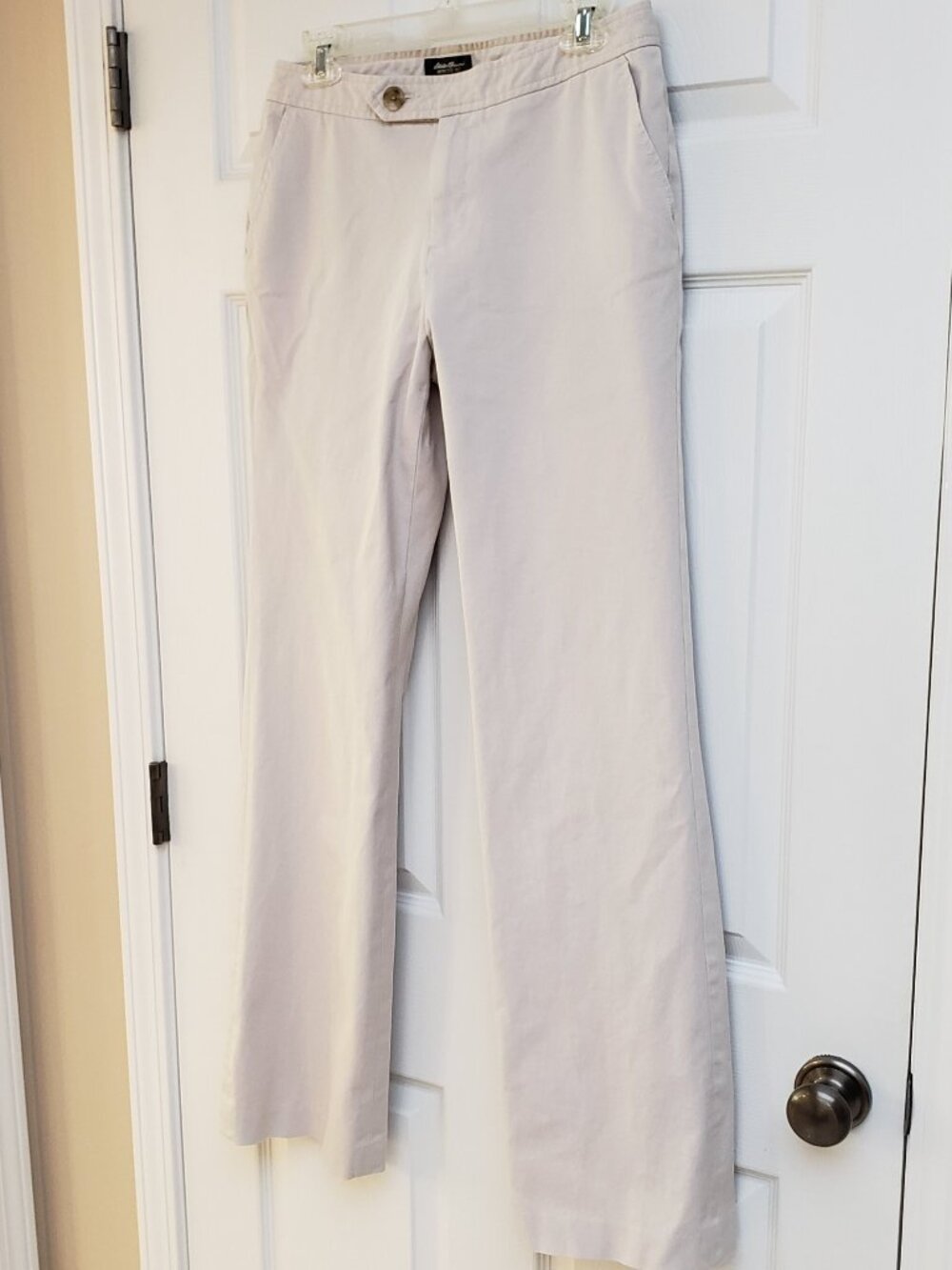 Eddie Bauer khaki pants. Size 6 long tall.